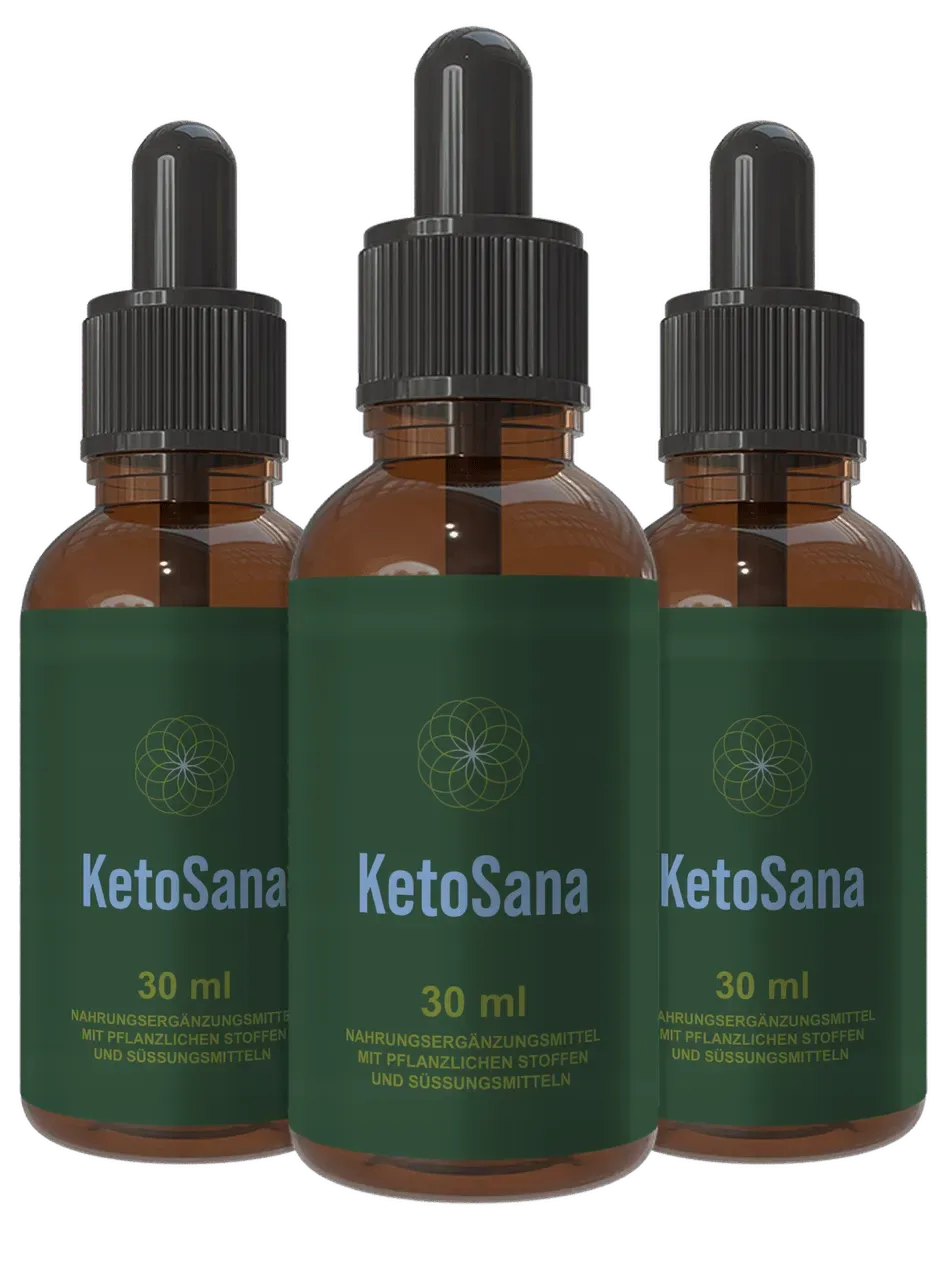 Three bottles of KetoSana liquid drops